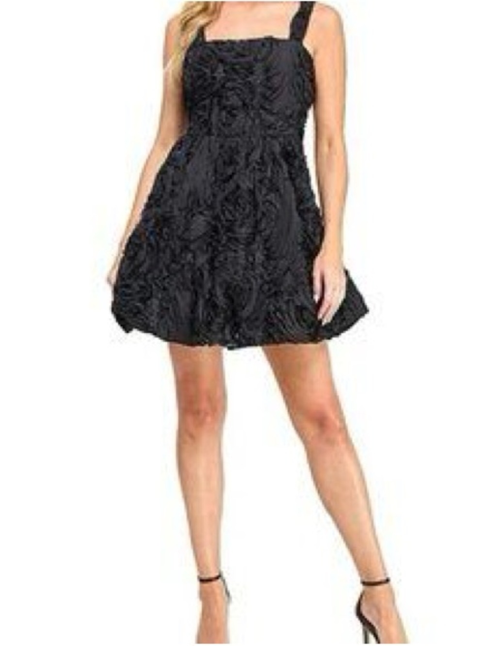Layered with Love Dress Women Black Textured Sleeveless Medium NWT